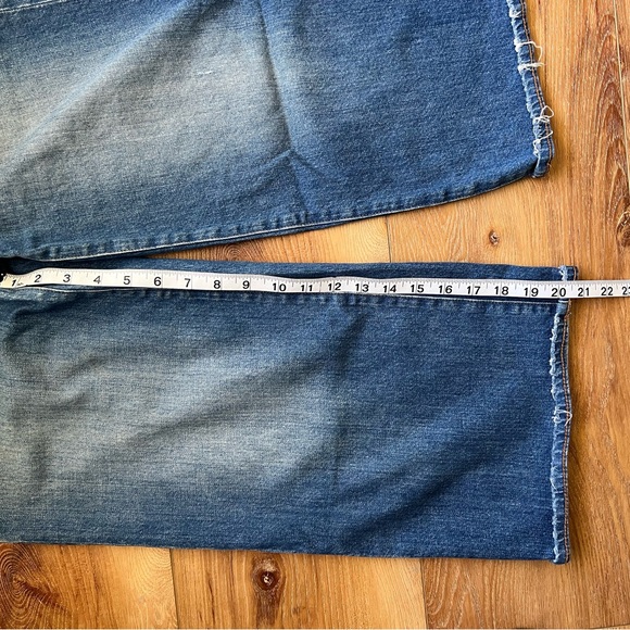 Madewell Stretchy Blue Denim Wide leg crop Women's Jeans - Picture 6 of 10